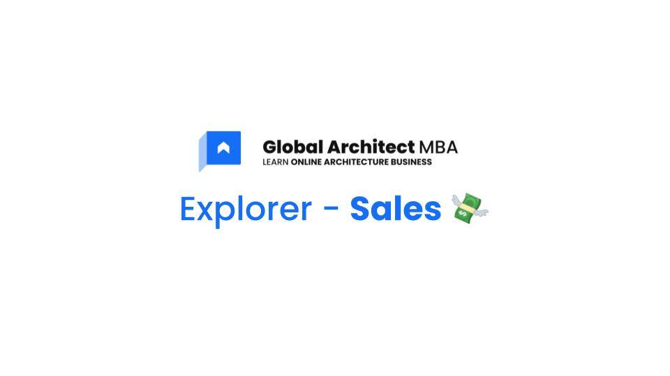 Global Architect MBA Explorer Sales